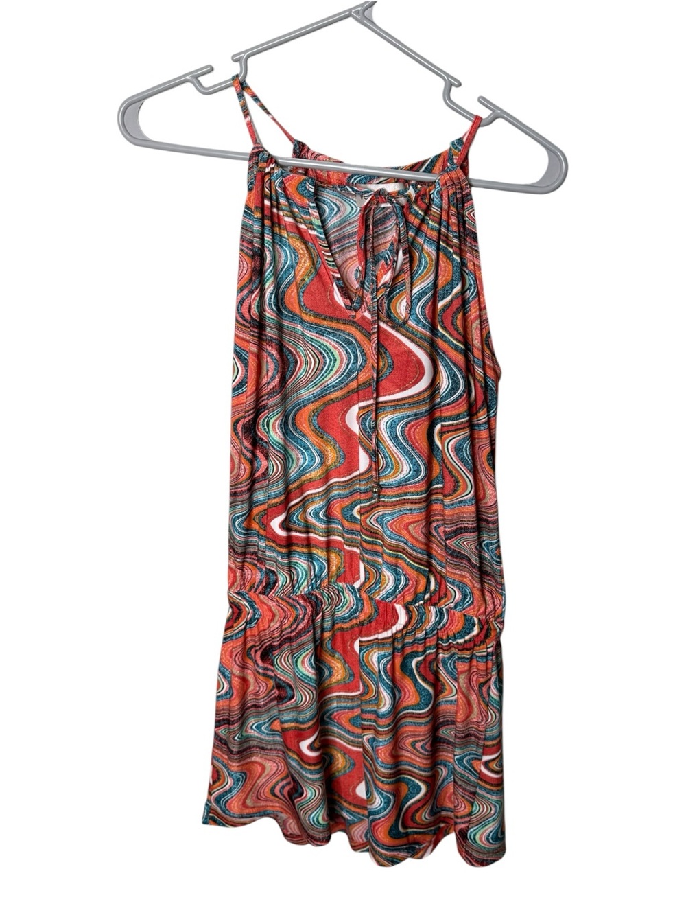 Veronica M. Multi-Color Size S Halter Dress